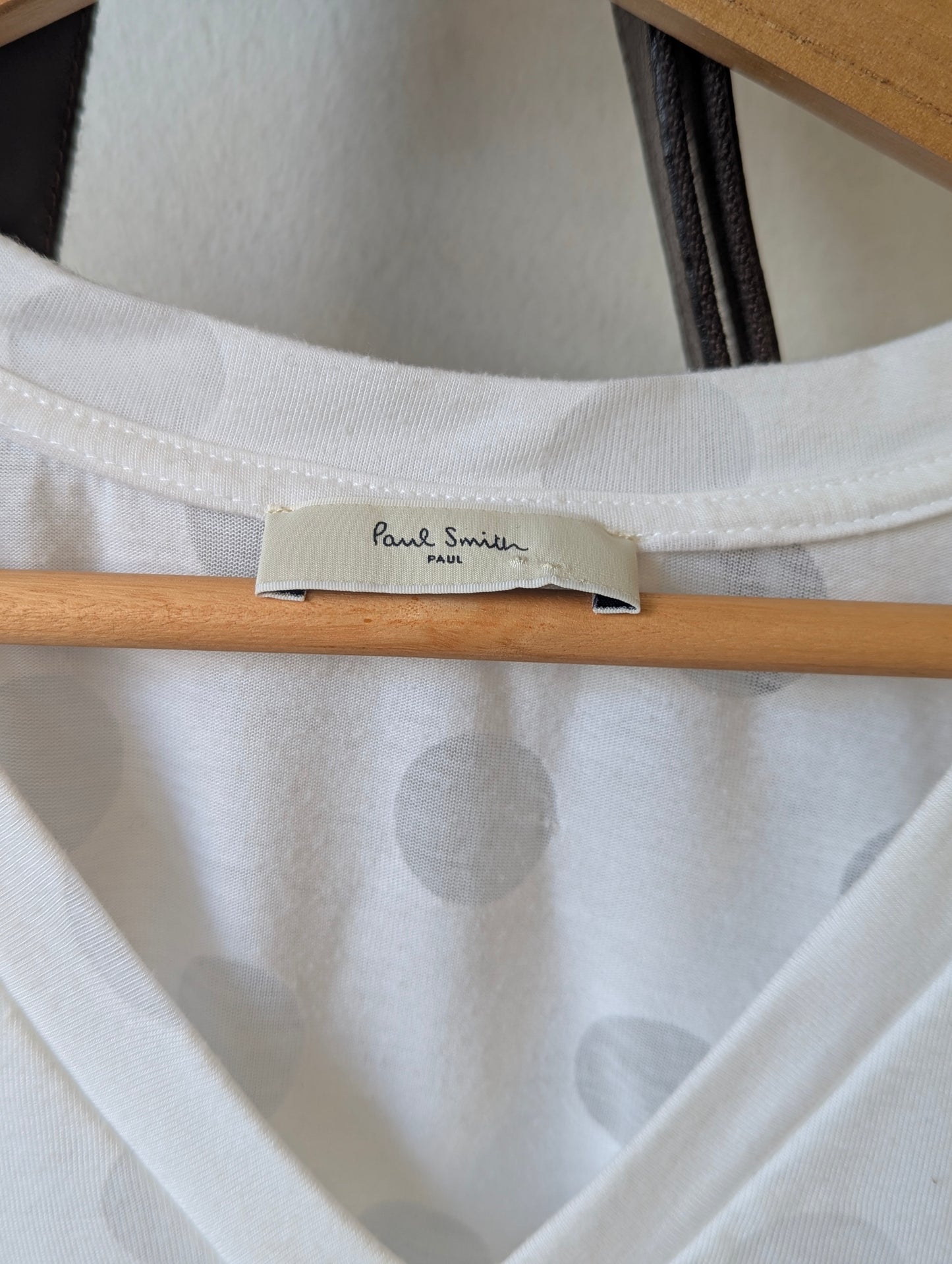 Paul Smith White Polka Dot V-Neck Top