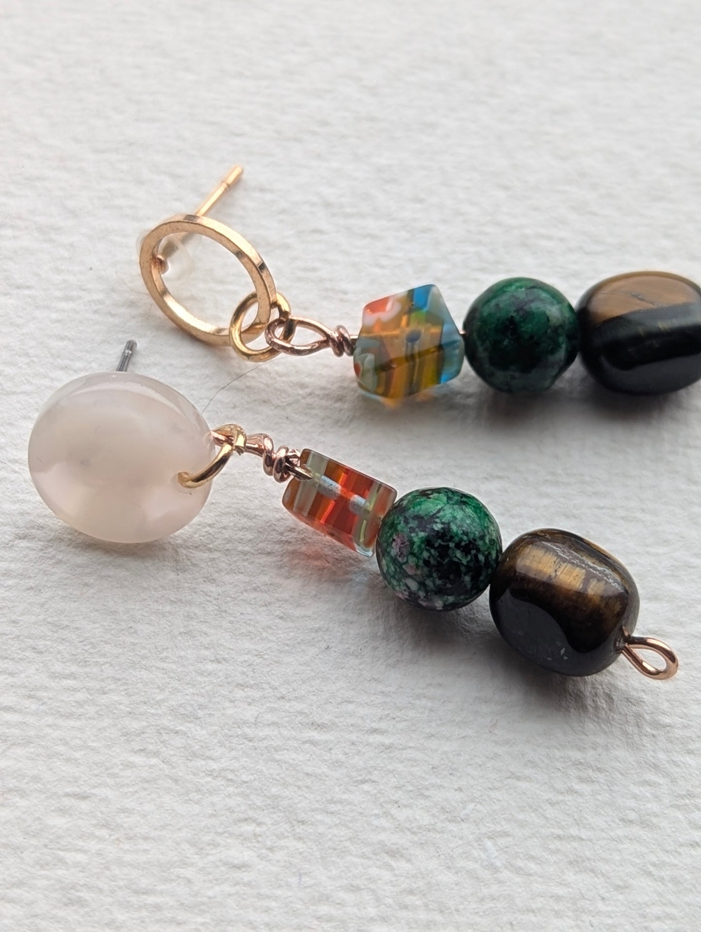 Artisan Mixed Stone Dangle Earrings