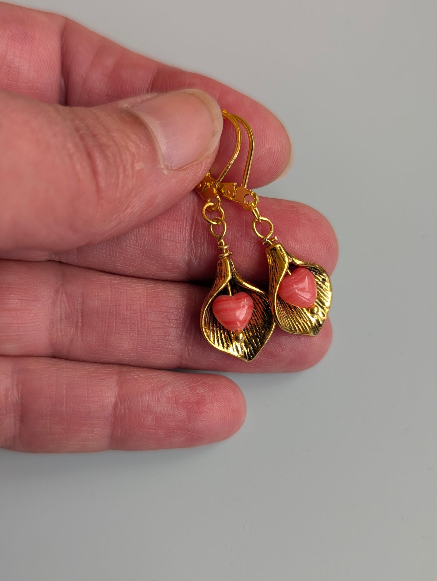 Handmade Gold Leaf Earrings