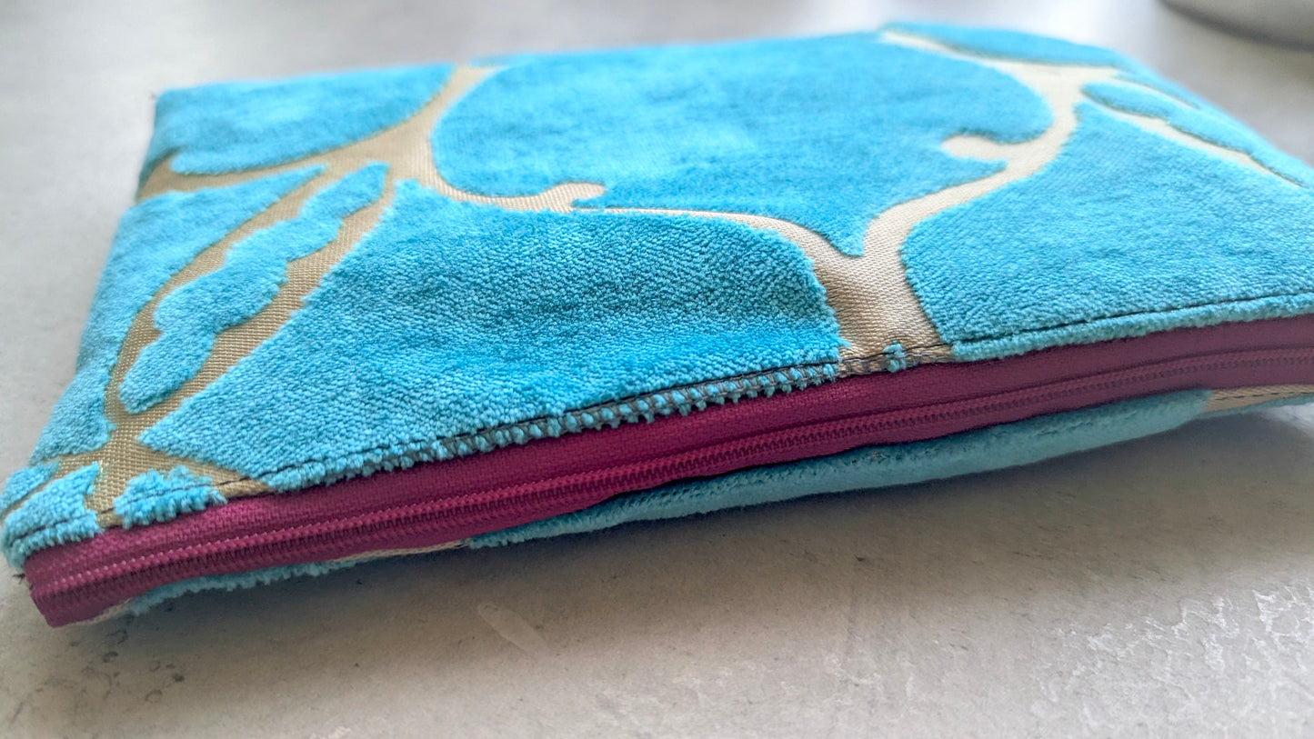 Upcycle upholstery fabric pouches