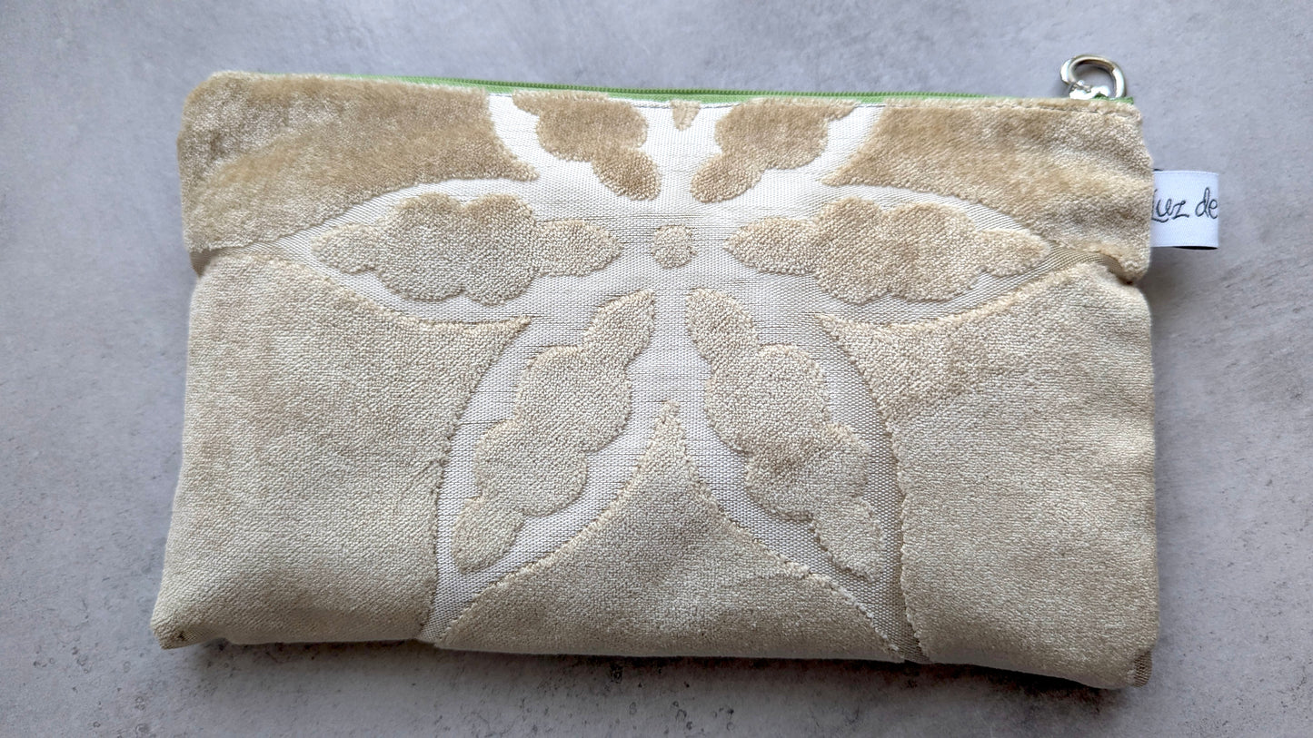 Upcycle upholstery fabric pouches