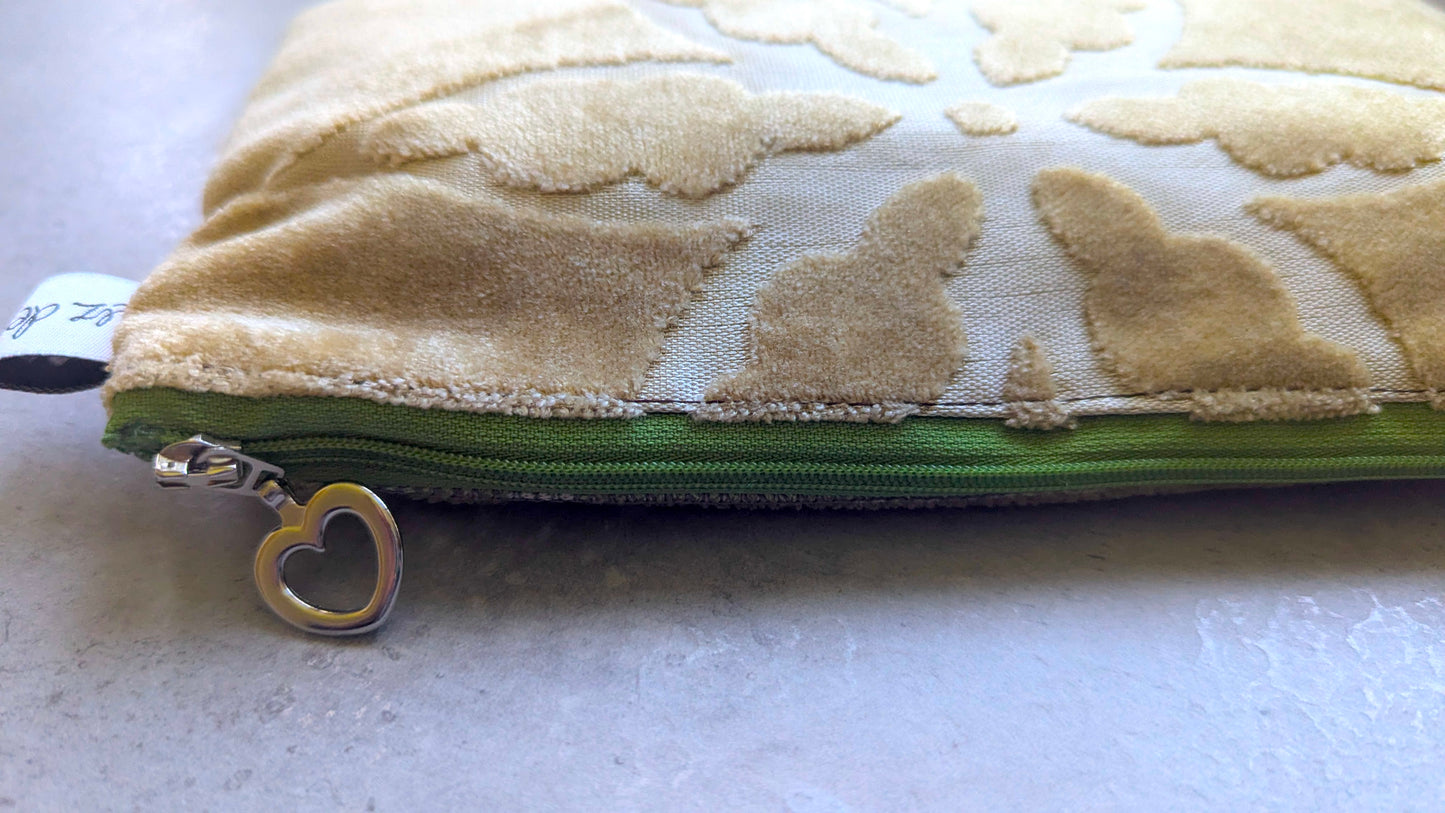 Upcycle upholstery fabric pouches