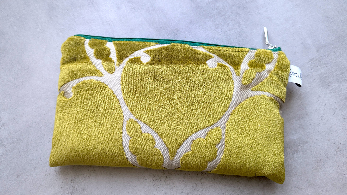 Upcycle upholstery fabric pouches