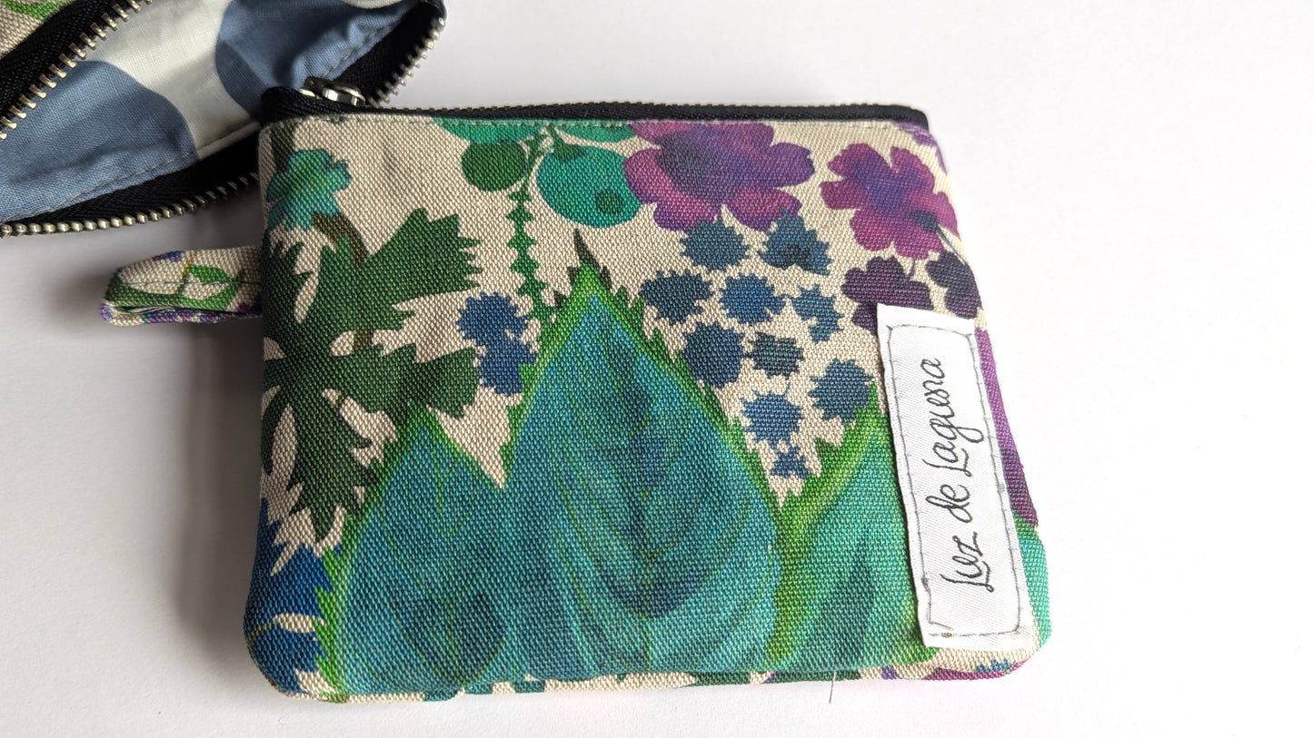 Upcycle upholstery fabrics coin purses