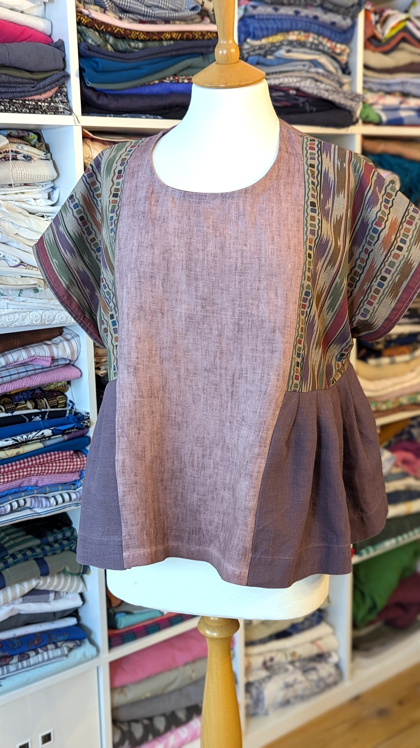 Upcycle linens tunic