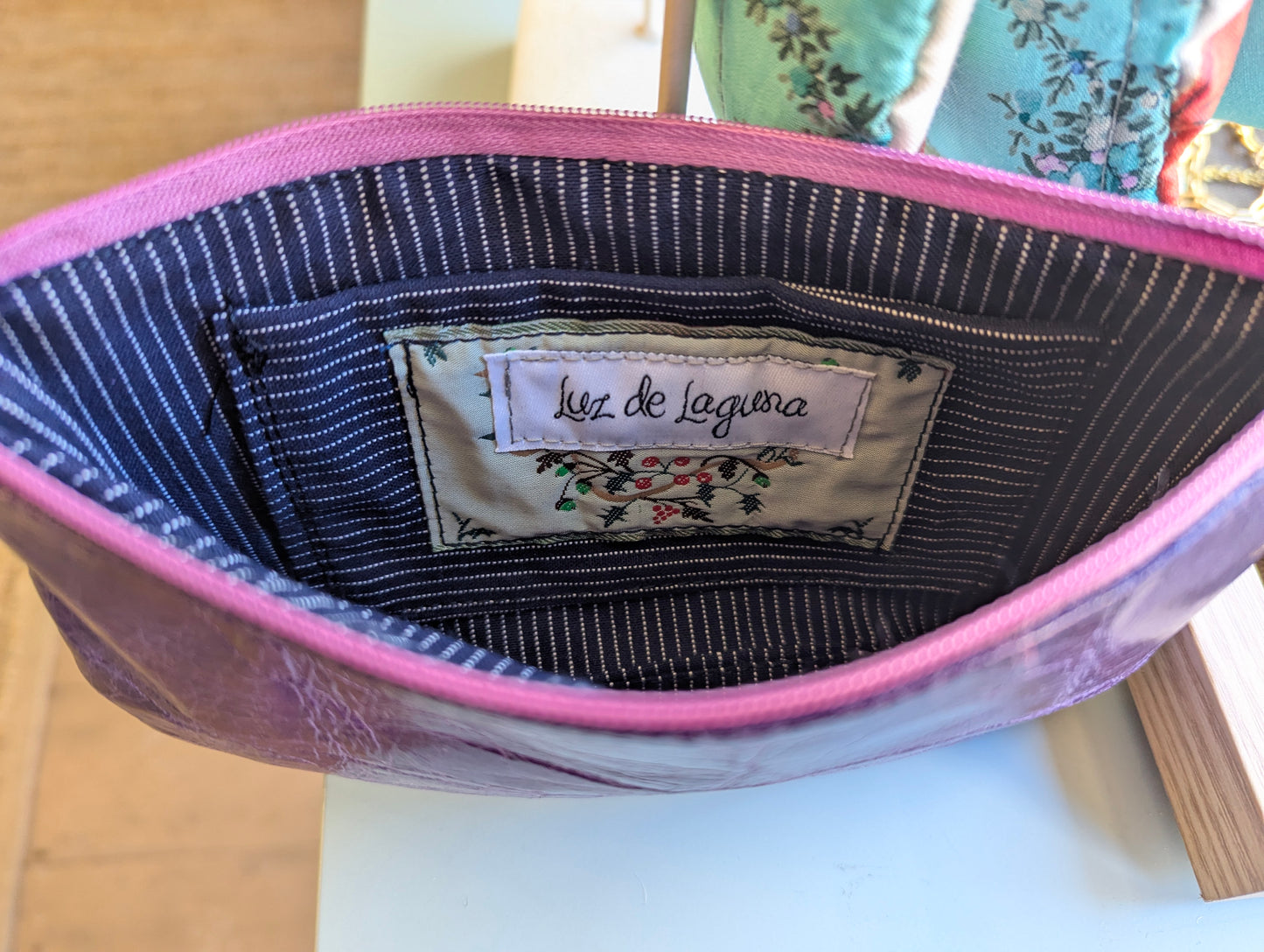 Handmade Purple Crinkled Pouch