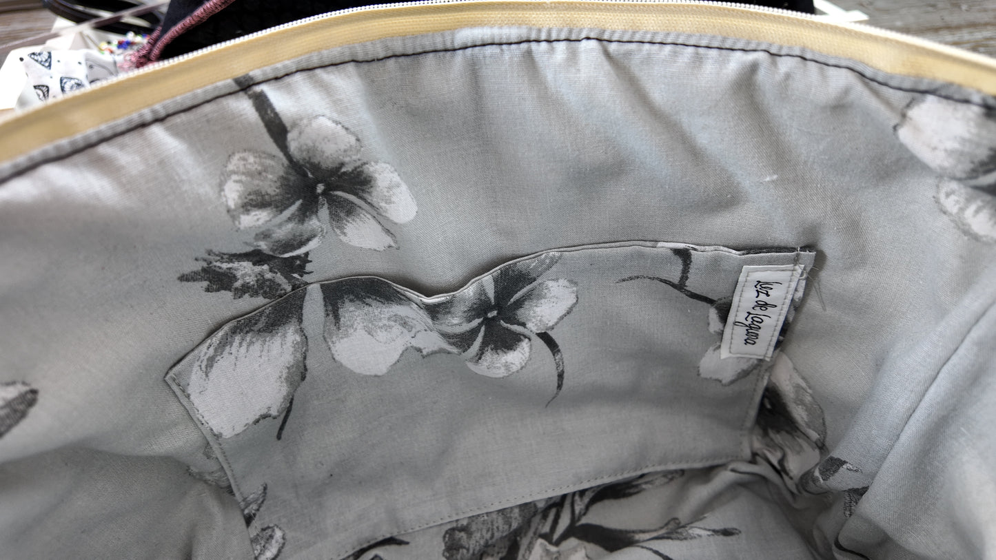 The milk maid canvas and wool patchwork bag