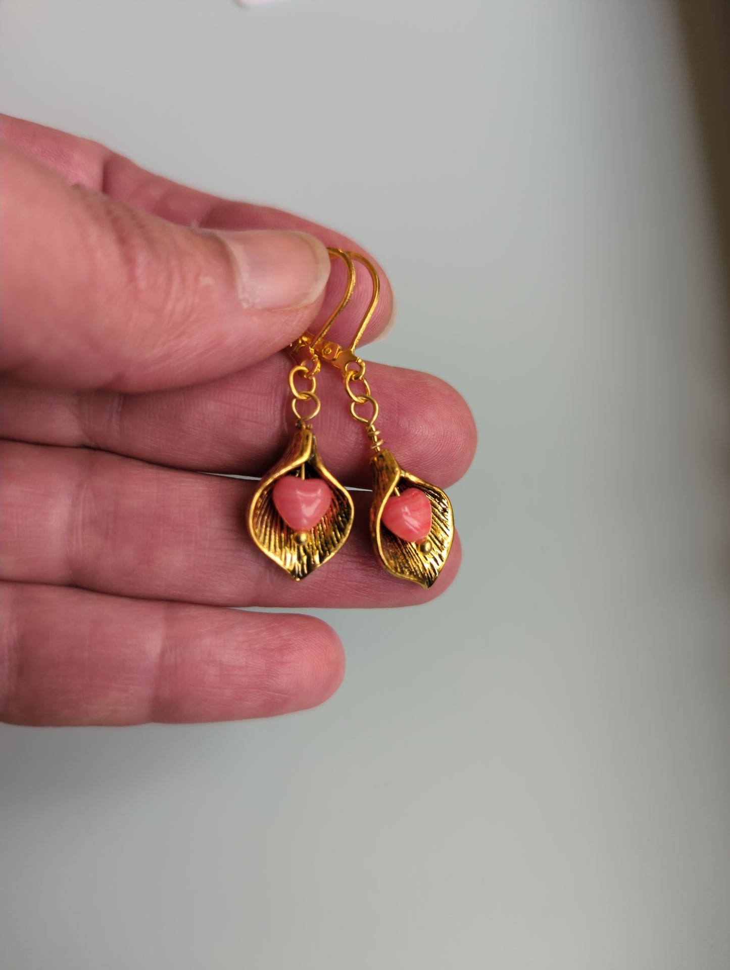 Handmade Gold Leaf Earrings