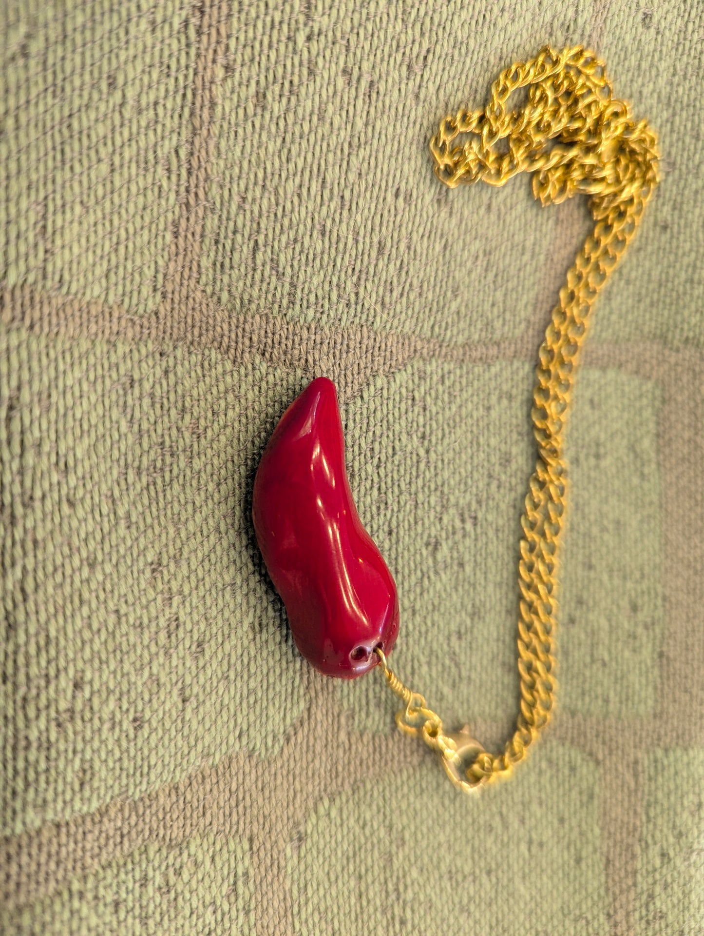 Red Coral Bead Necklace