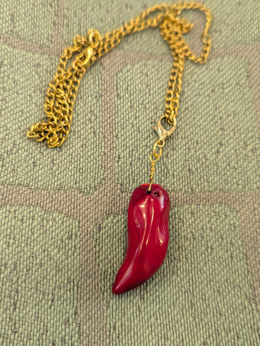 Red Coral Bead Necklace