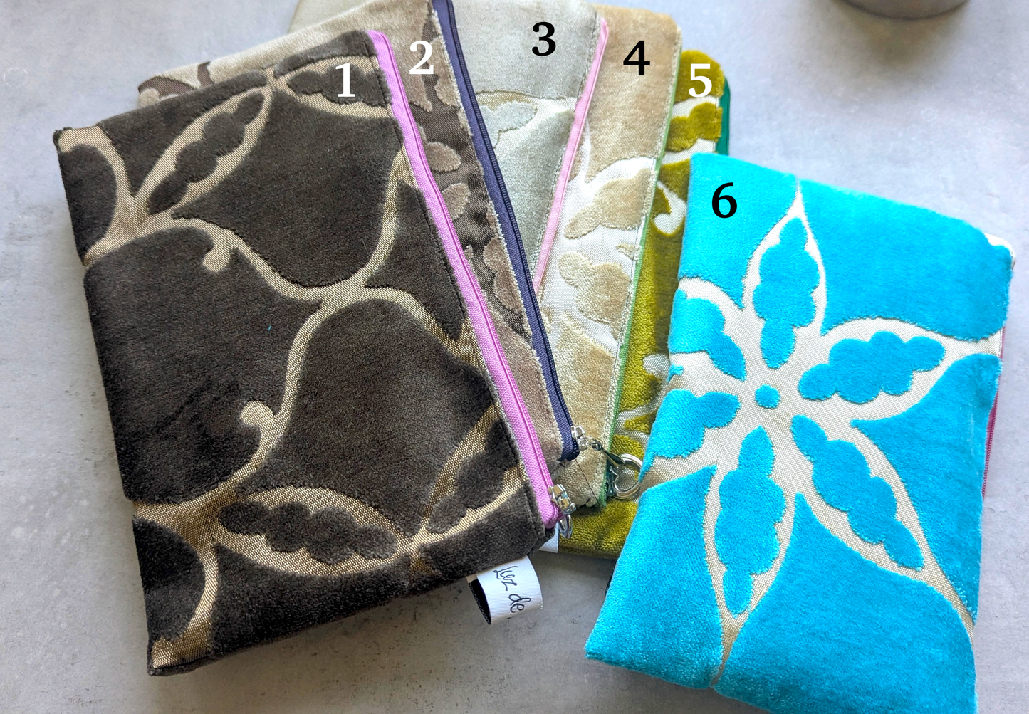 Upcycle upholstery fabric pouches