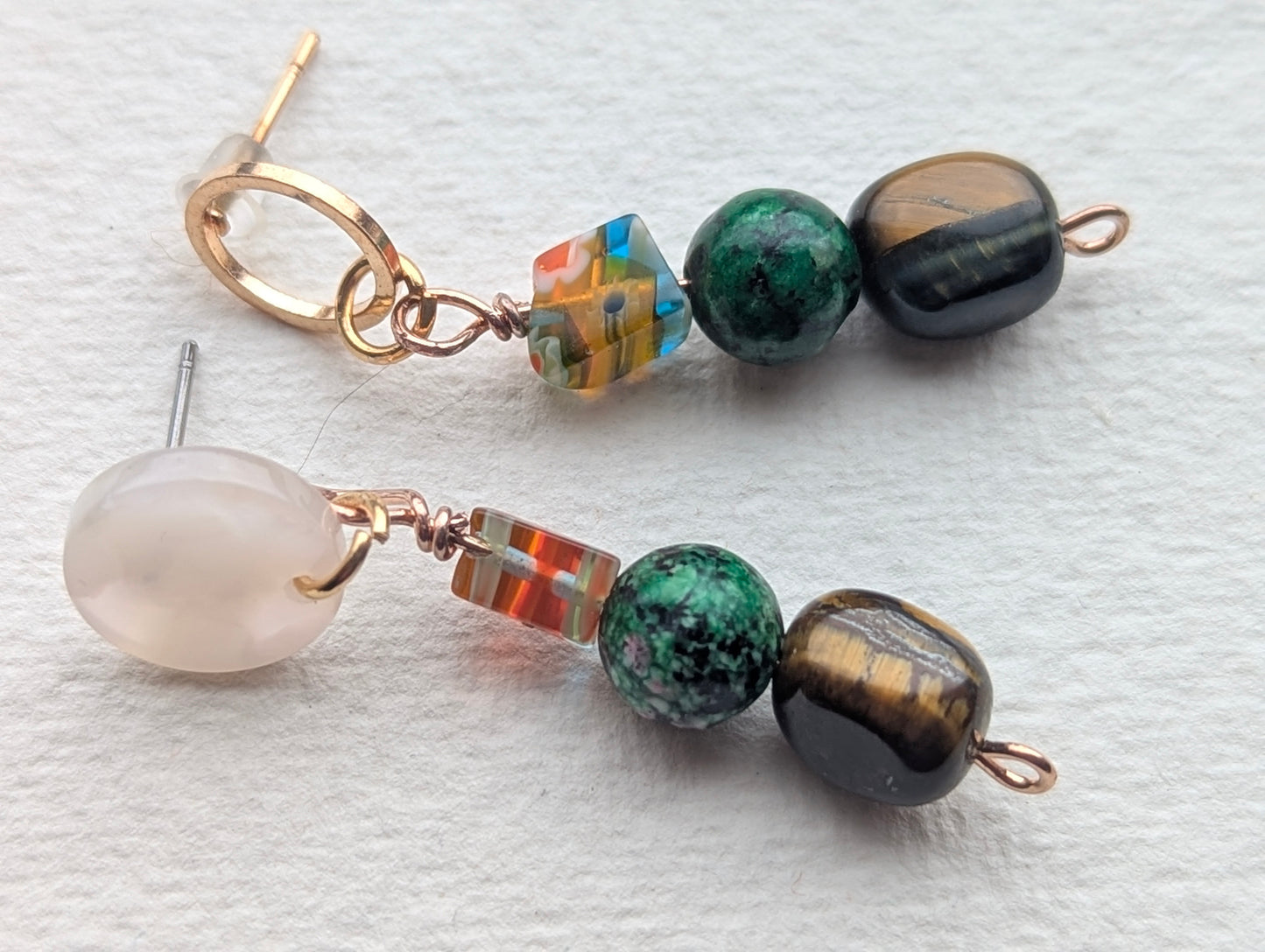Artisan Mixed Stone Dangle Earrings