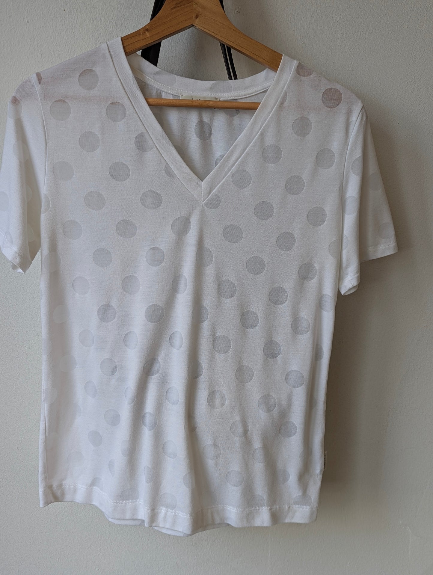 Paul Smith White Polka Dot V-Neck Top