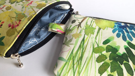 Upcycle upholstery fabrics coin purses