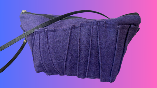 Purple Wool crossbody bag