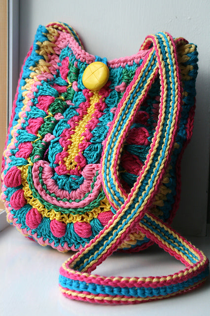 Boho crochet summer bag pattern