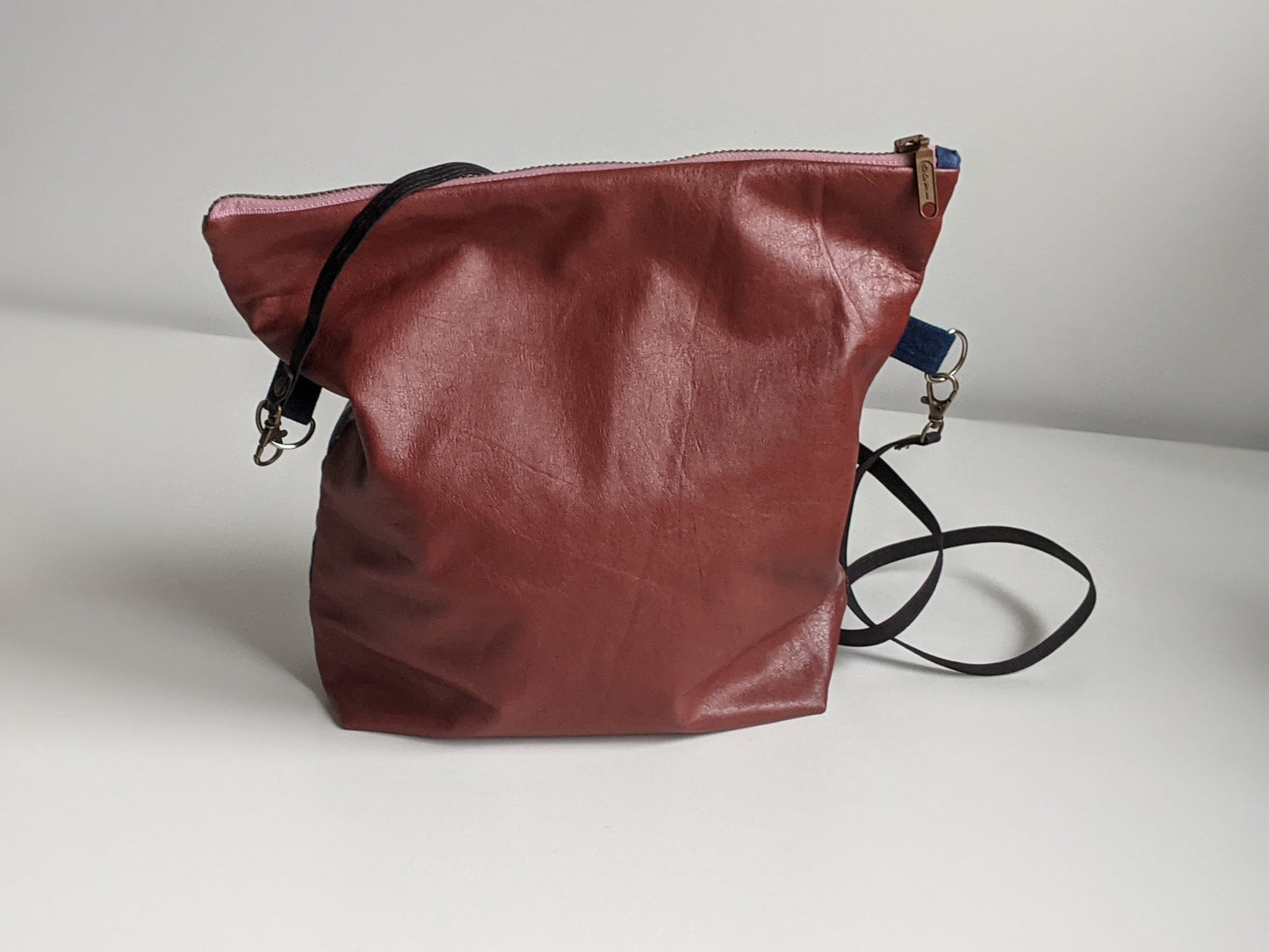 Upcycled cross body Japanese themed bag
