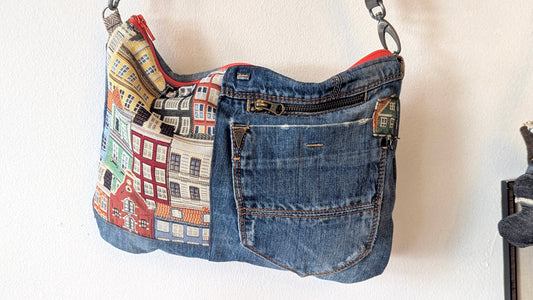 Upcycle Houses of Amsterdam and denim crossbody bag