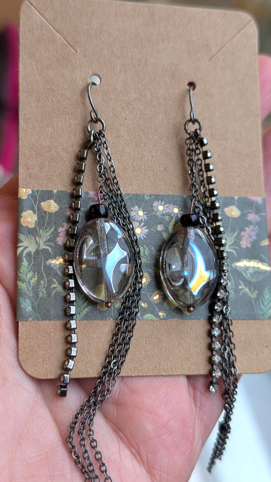 Upcycled Murano glass earrings