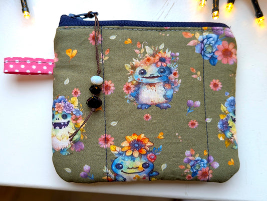 Handmade Little Monsters Quilted Wallet