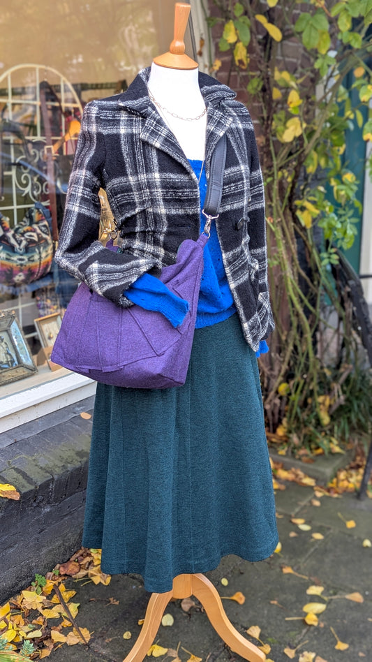 Vintage black and white wool jacket