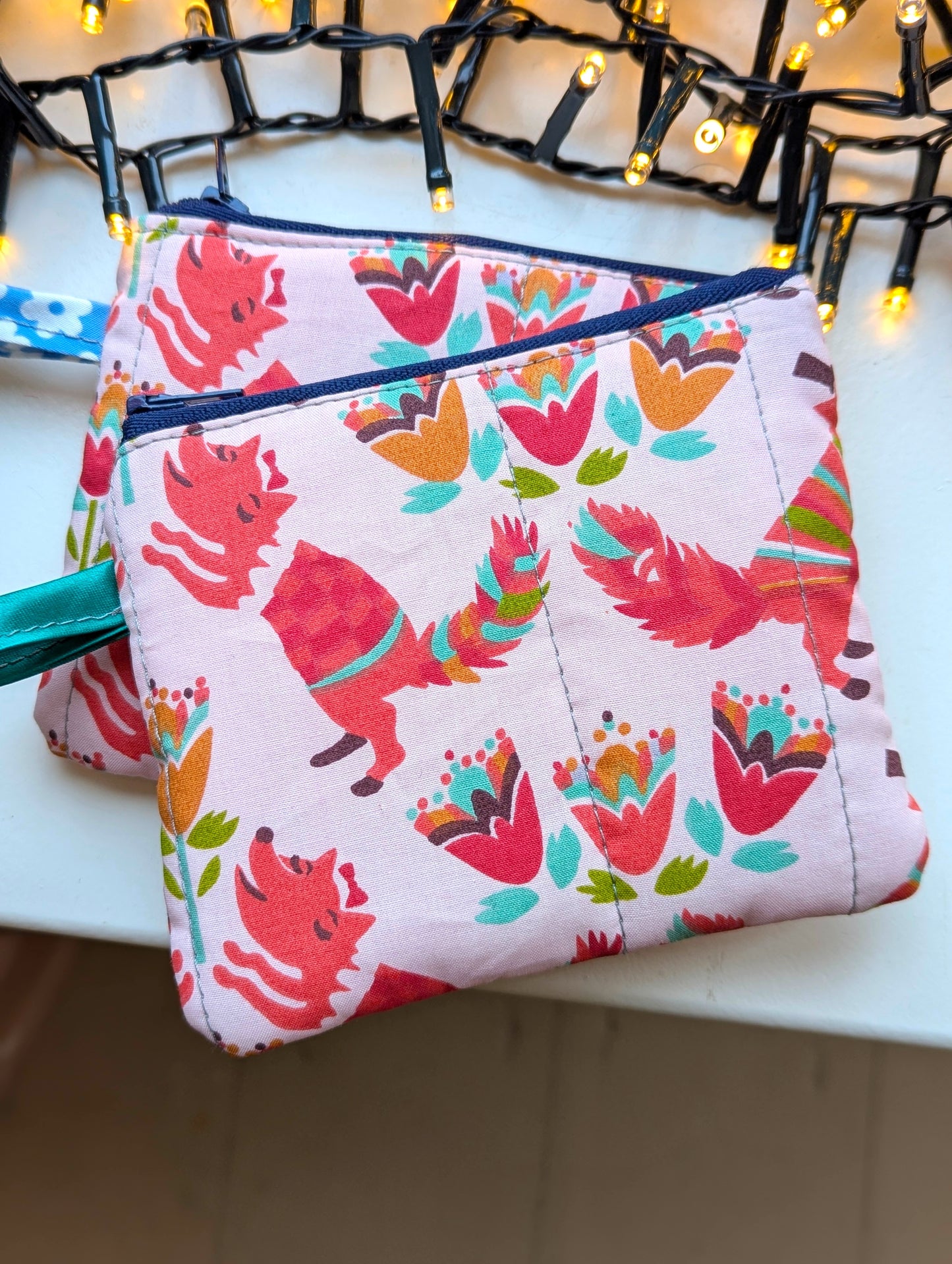 Handmade Pink Fox Quilted Wallet