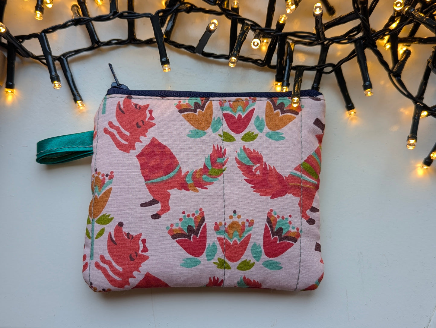 Handmade Pink Fox Quilted Wallet