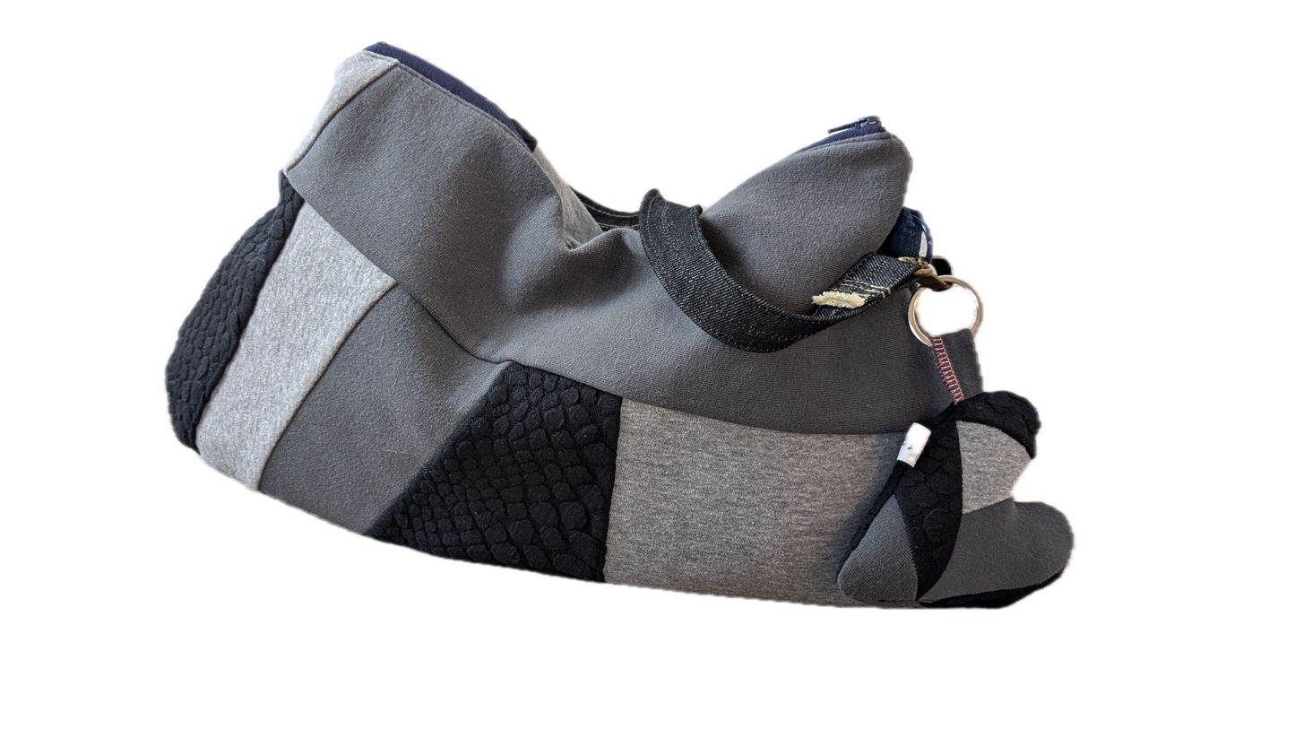 Upcycle hoodie into a hobo bag