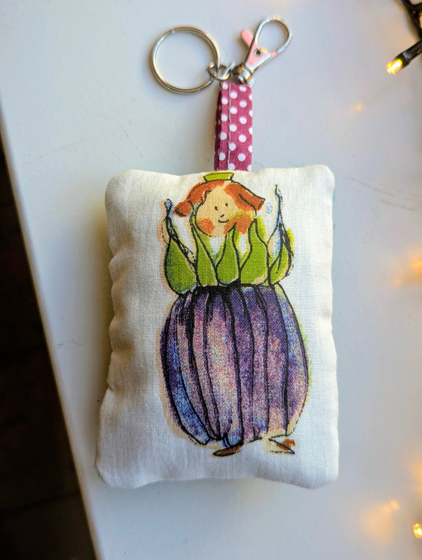 Handmade Whimsical Fabric Keychain