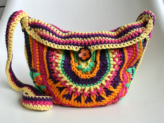 Summer mandala crochet bag pattern
